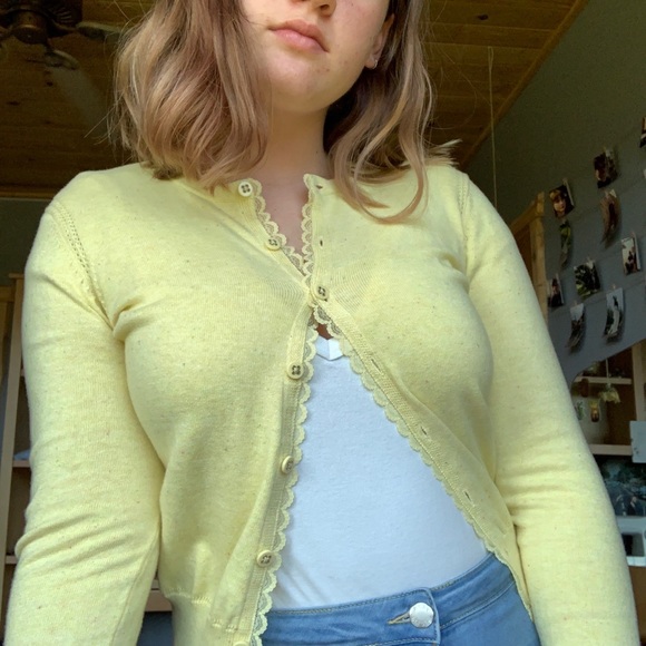 CAbi Yellow Speckled Sweater - Picture 2 of 3